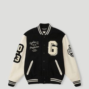 Geedup 13YR PFK Varsity Jacket Black/Cream