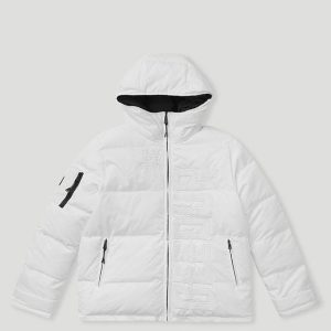 White Geedup Puffer Jacket